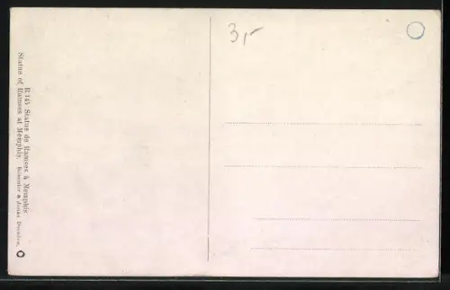 Künstler-AK Friedrich Perlberg: Statue of Ramses at Memphis