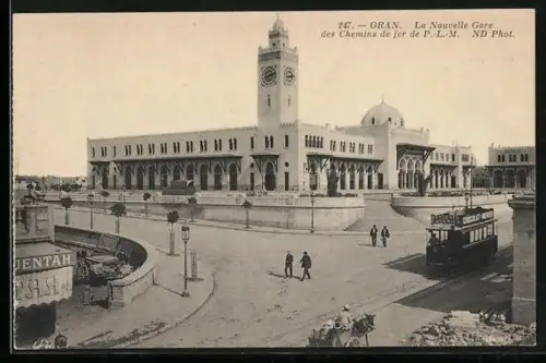 AK Oran, la Nióuvelle Gare des Chemins de fer de P.-L.-M.