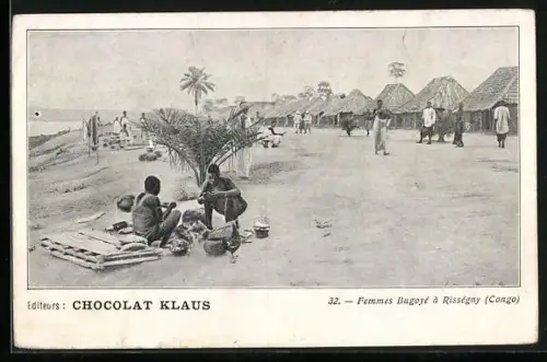 AK Risségny, Afrikanische Einwohner der Siedlung aus dem Kongo bei der Arbeit