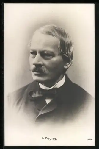 AK Gustav Freytag, Portrait des Deutschen Schriftstellers