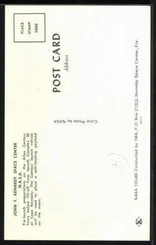 AK Kennedy Space Center, Vorbereitung des Startes der Rakete des Types Atlas Centaur