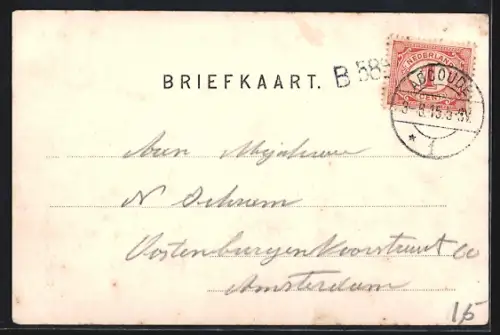 AK Abcoude, Strassenpartie mit Kirche