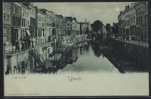Mondschein-AK Utrecht, Oude Gracht