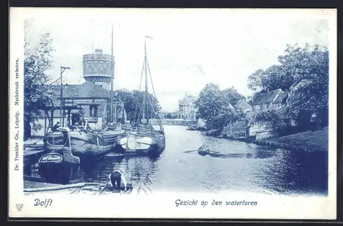 AK Delft, Gezicht op den Watertoren