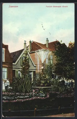 AK Zaandam, Fontein Gedempte Gracht
