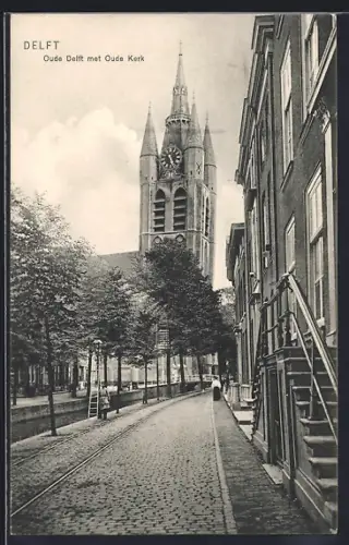 AK Delft, Oude Delft med Oude Kerk