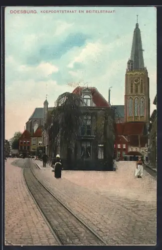 AK Doesburg, Koepoortstraat en Beitelstraat