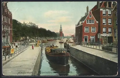 AK Amsterdam, St. Antoniesluis en Oudeschans