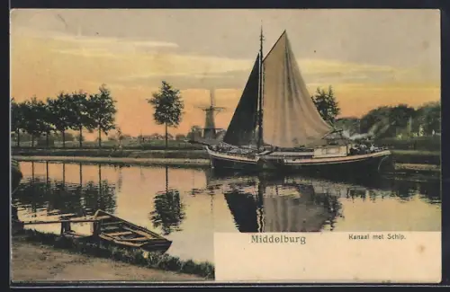 AK Middelburg, Kanaal met Schip