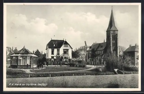AK Delfzijl, R. K. Kerk en Volière