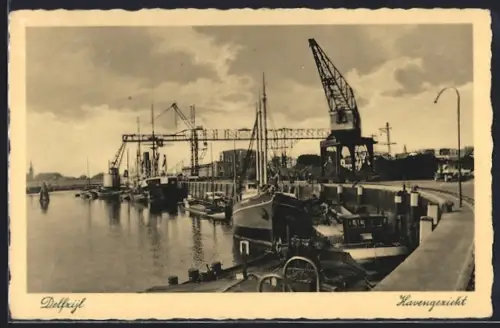 AK Delfzijl, Havengezicht, Kraan