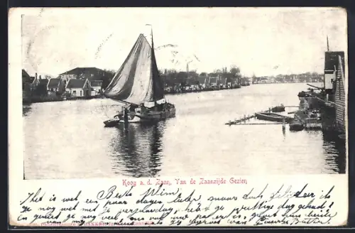 AK Koog a. d. Zaan, Ortsansicht von der Zaanseite aaus