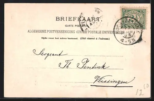 AK Koog a. d. Zaan, Ortspanorama vom Wasser aus