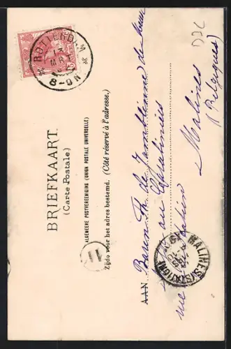 AK Rotterdam, Strassenpartie mit Geschäftshaus Cacao a Driessen