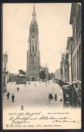 AK Delft, Markt met Nieuwe Kerk
