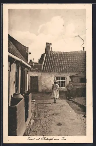 AK Katwijk aan Zee, Strassenpartie mit Kindern