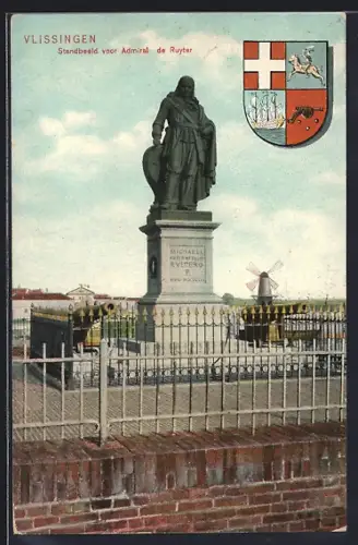 AK Vlissingen, Strandbeeld voor Admiral de Ruyter, Wappen