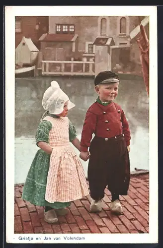 AK Grietje en Jan van Volendam, Kinder in niederländischer Tracht