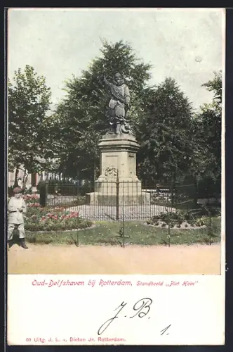 AK Rotterdam, Oud-Delfshaven, Standbeeld Piet Hein