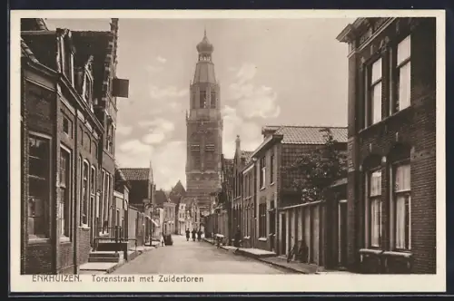 AK Enkhuizen, Torenstraat met Zuidertoren