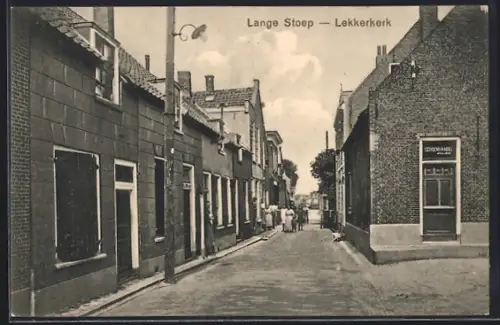 AK Lekkerkerk, Lange Stoep, Blick in eine Strasse