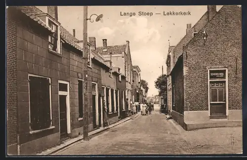 AK Lekkerkerk, Lange Stoep, Blick in eine Strasse
