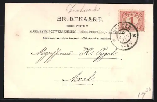 AK Den Helden, Weststraat-Kruisweg