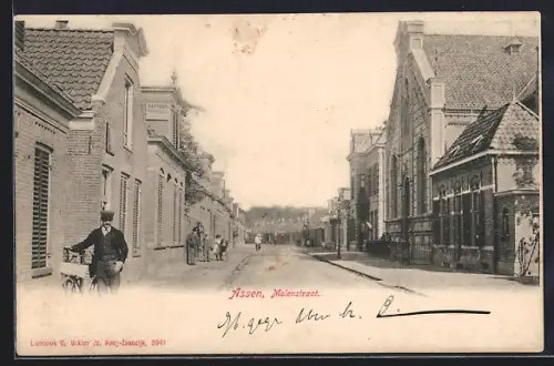 AK Assen, Molenstraat, Wohnhäuser