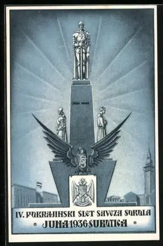 AK Jugoslawische Propagandas, Sokol, 1936