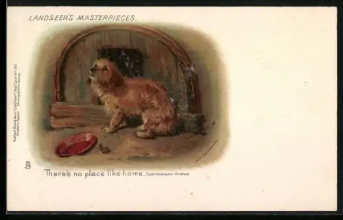 AK Junger Terrier zuhause vor der Hundeklappe
