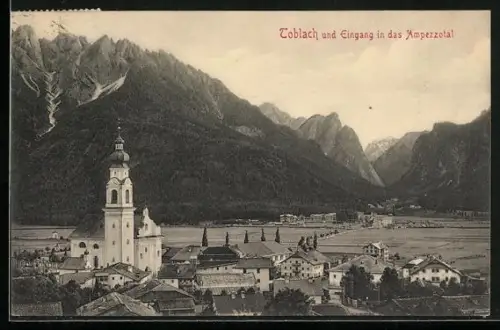 AK Toblach, Teilansicht und Eingang in das Ampezzotal