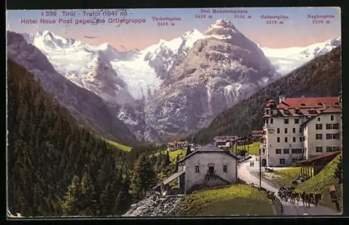 AK Trafoi, Hotel Posta Nuova verso il Gruppo dell' Ortles