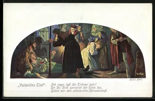 AK Goethe's Faust, Valentins Tod