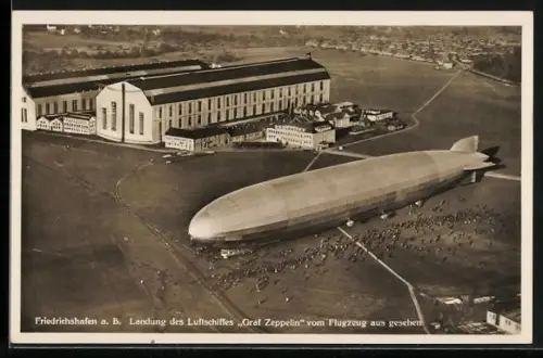 AK Friedrichshafen a.B., Landung des Luftschiffes Graf Zeppelin
