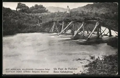AK Est Africain Allemand, Un Pont de Fortune