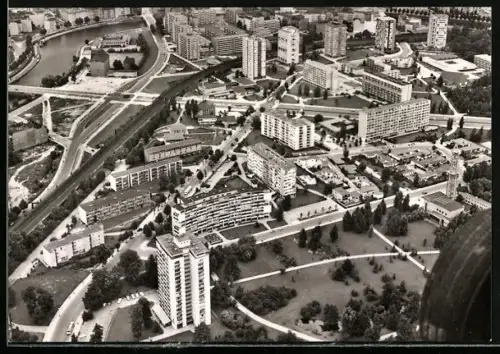 AK Berlin, Fliegeraufnahme vom Hansaviertel