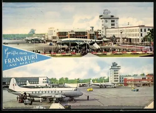 AK Frankfurt a. M., Ansichten vom Flughafen