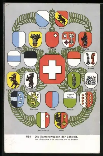 AK Schweiz, Die Kantonswappen