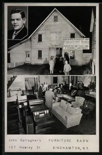 AK Binghamton, NY, John Gallagher`s Furniture Barn, 137 Hawley St.