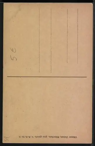 AK Münchner Kindl mit einem Bierkrug in den Händen