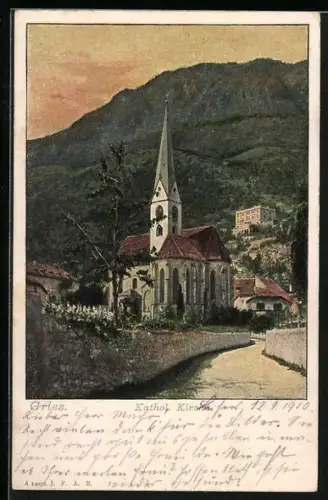 AK Gries, Partie an der Kathol. Kirche