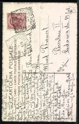 AK Venezia, Rio Contarini mit Gondel