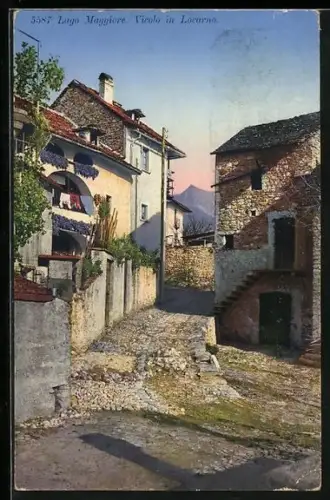 AK Locarno, Vicolo, Ortsansicht