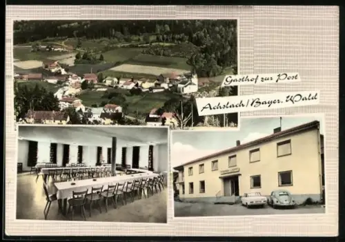 AK Achslach /Bayer. Wald, Gasthof zur Post, Innenansicht, Teilansicht