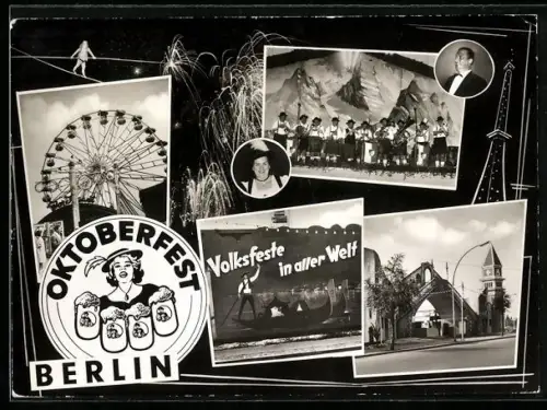 AK Berlin-Charlottenburg, Oktoberfest 1965 am Funkturm, Riesenrad