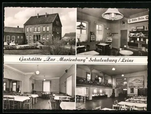 AK Schulenburg /Leine, Gaststätte Zur Marienburg, Innenansichten