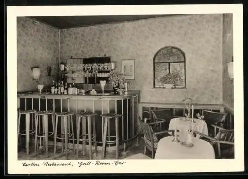 AK Köln, Carlton-Restaurant, Herzogstrasse 10, Grill-Room-Bar, Innenansicht