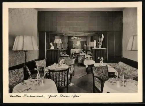 AK Köln, Carlton-Restaurant, Herzogstrasse 10, Grill-Room-Bar, Innenansicht
