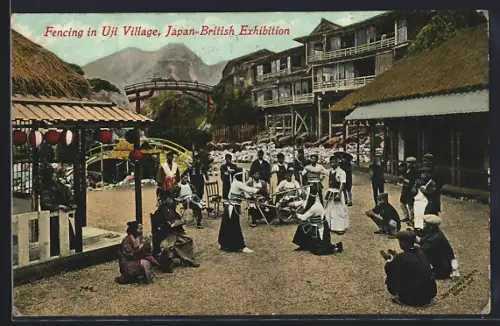 AK London, Japan-British Exhibition, Fencing in Uji Village