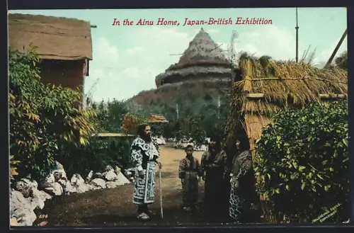 AK London, Japan-British Exhibition, In the Ainu Home